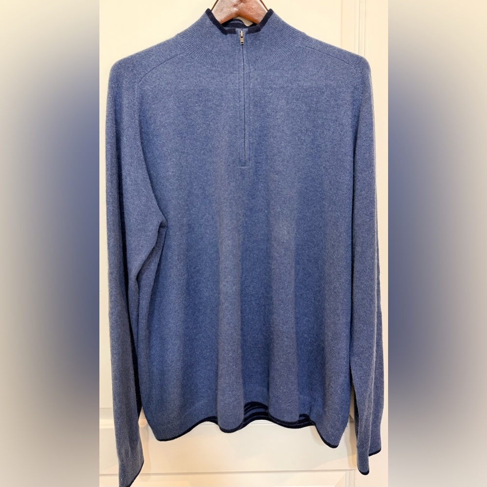 Patagonia 100% Cashmere Navy 1/4 Zip Sweater